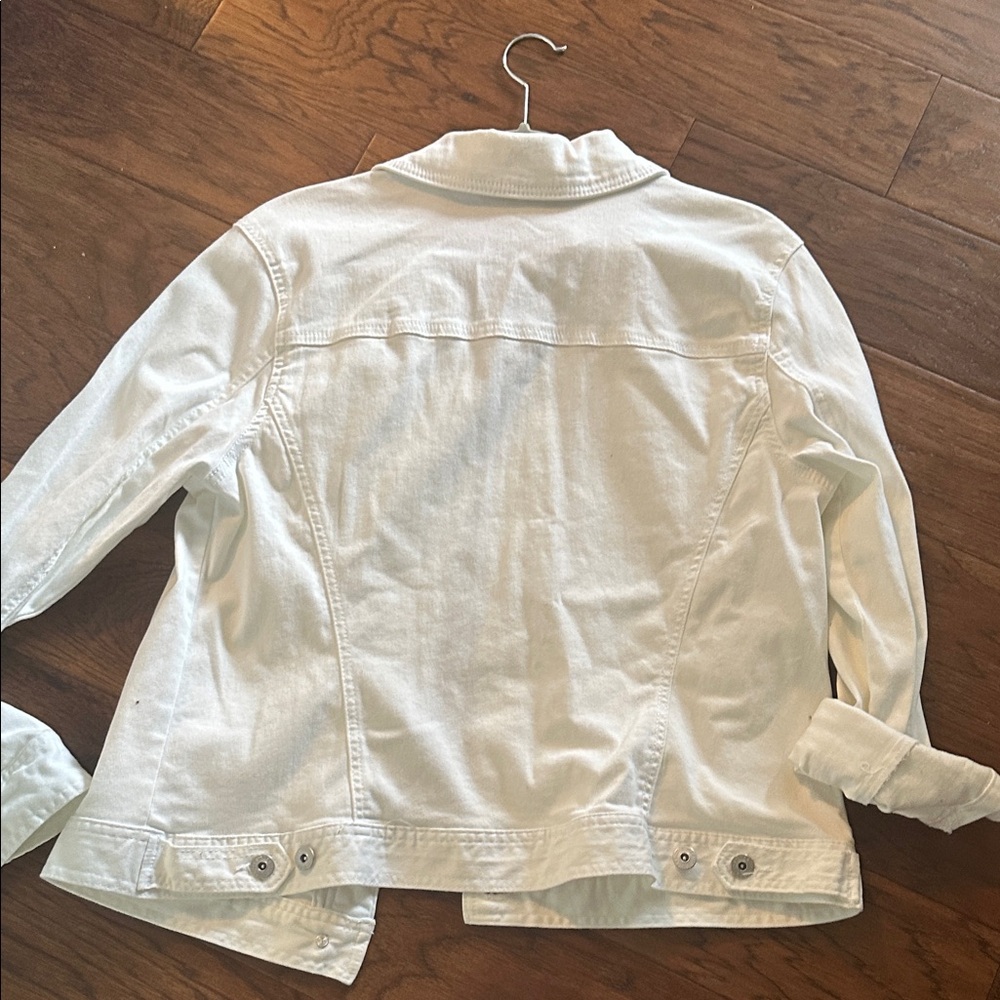Style & Co White Denim Jacket - Picture 5 of 6